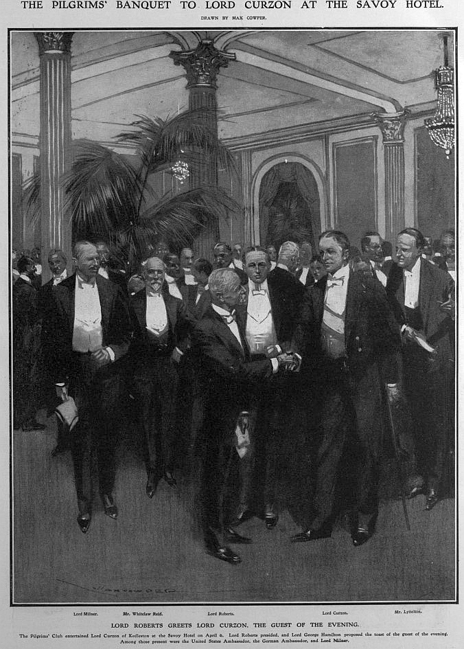 Lord Curzon at the Savoy Hotel